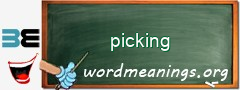 WordMeaning blackboard for picking